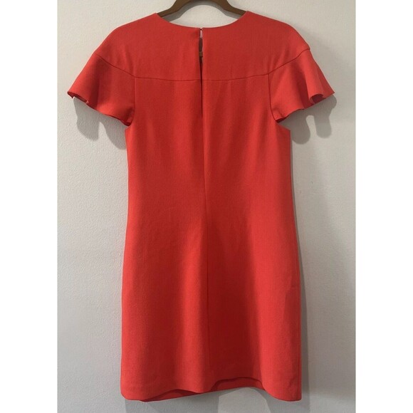 Trina Turk Mini Dress Women’s 6 Charleston Ruffle Orange Flutter Sleeve Colorful - Picture 2 of 10